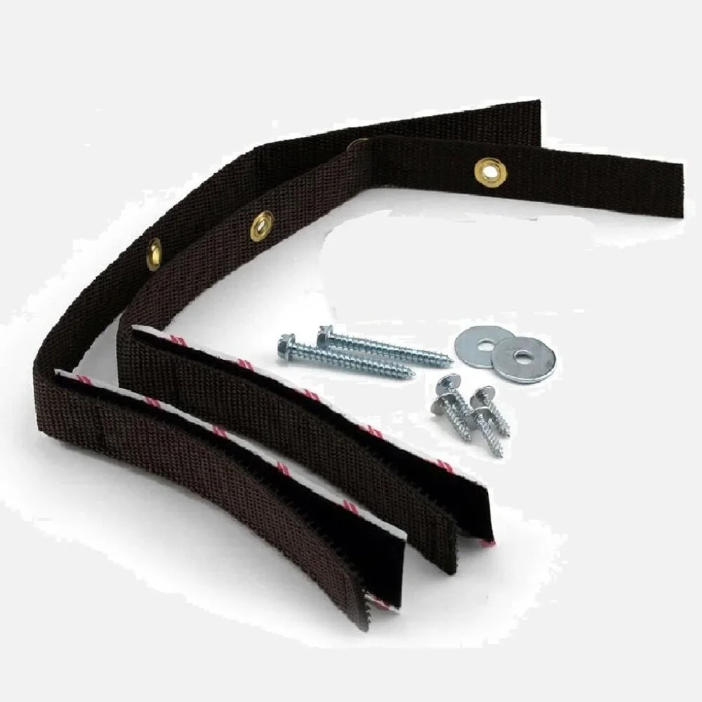 Quake Hold Furniture Straps Model 4162, Antique Brown 2-Pack, Made In USA